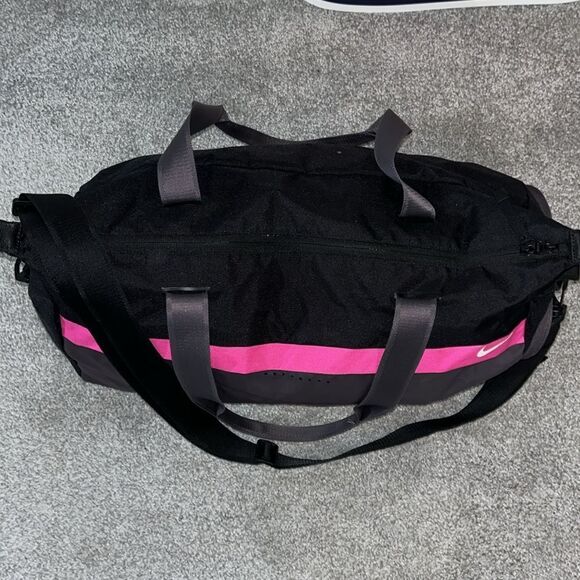 Nike Black Gary Pink Just Do It Work Out Shoulder Carry Gym Travel Duffel Bag - Picture 3 of 8